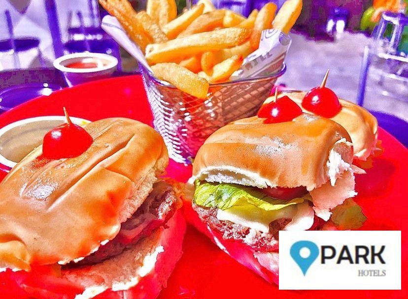 trio de mini hambúrguer